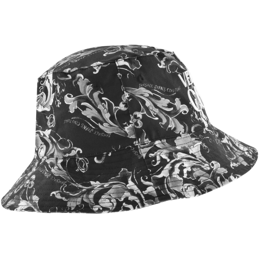 残り僅か！VERSACE JEANS COUTURE バケットハット 帽子 ブラック VERSACE JEANS COUTURE ヴェルサーチ バケットハット BUCKET HAT